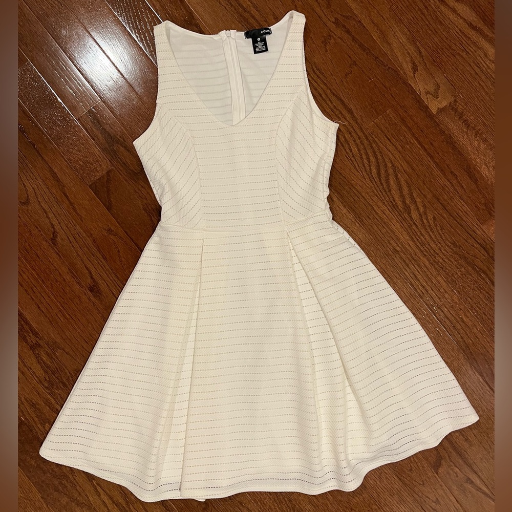 Acqua White Midi Flare Dress Size Small